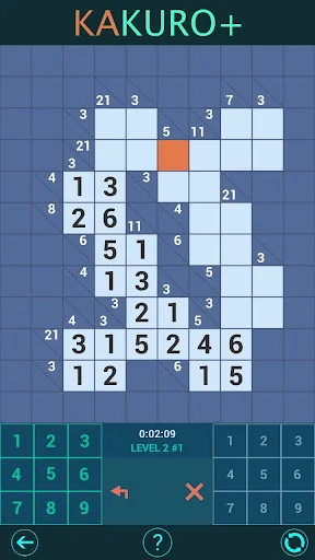 Kakuro Plus. Cross-Sums. screenshot 1
