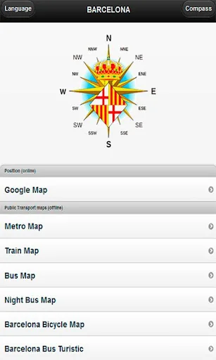 Mapa Barcelona metro bus tren