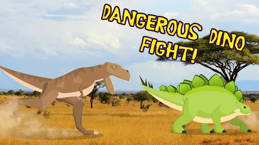 T-Rex Fights Stegosaurus