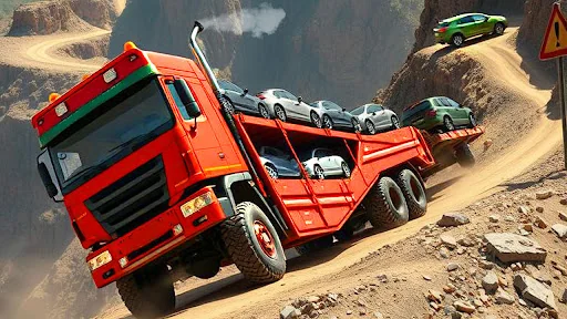 Car Carrier Truck Transport 3D