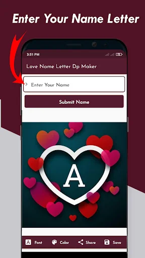Love Name Letter DP Maker 2024 screenshot 4