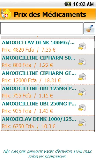 Prix des Médicaments Pharmacie