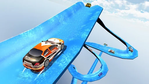 Sports Cars Water Sliding Game