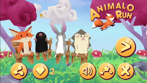 Animalo Run 3d : Fox, Hedgehog