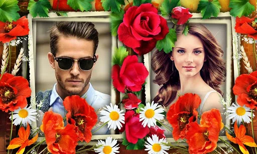 Flower Dual Photo Frames 2026 screenshot 1