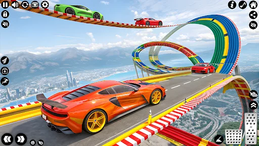Superhero Car Race: Mega Ramp