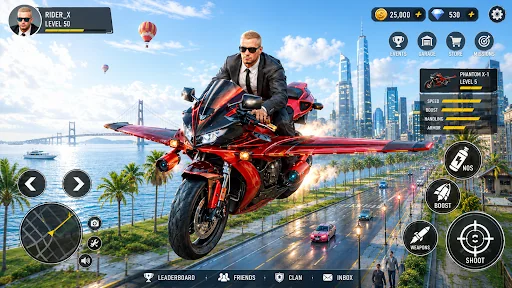 Flying Bike Game Motorcycle 3D