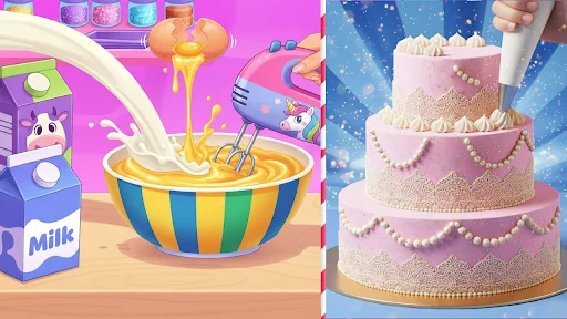 Christmas Doll Cooking Cakes