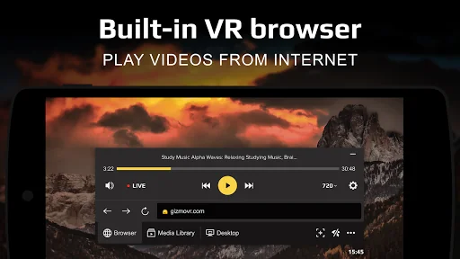 Gizmo VR Video Player: 360 Vir screenshot 1