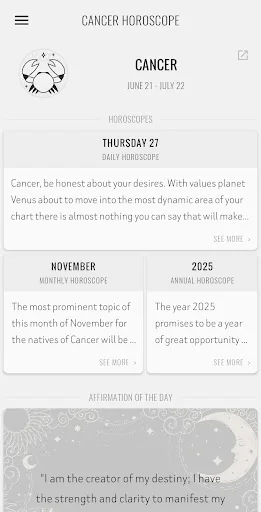 Cancer Horoscope screenshot 2