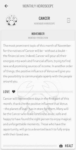 Cancer Horoscope screenshot 4
