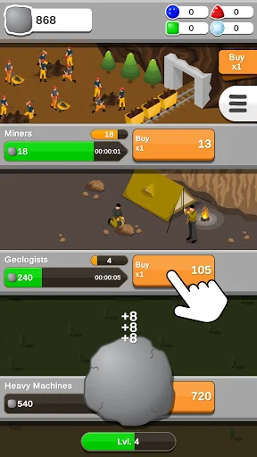 Rock Collector - Idle Clicker screenshot 2