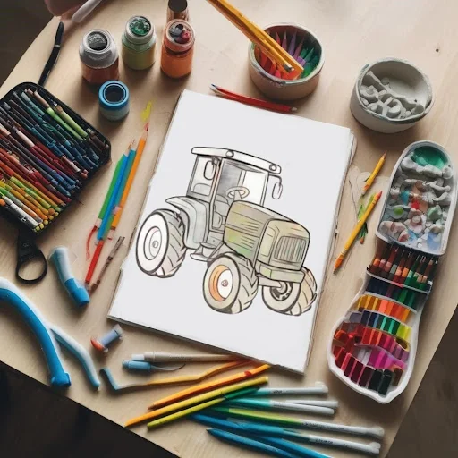 Coloring Tractor
