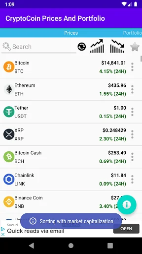 CryptoCoin Price & Portfolio