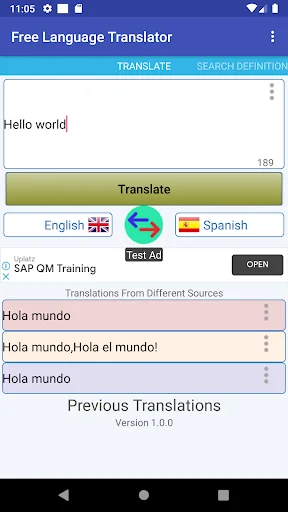 English Language Translator