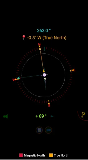 Compass with declination
