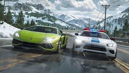 POV Car Highway Driving Police screenshot 1