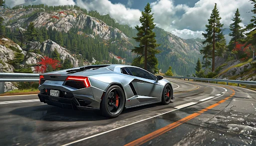 POV Car Highway Driving Police screenshot 2