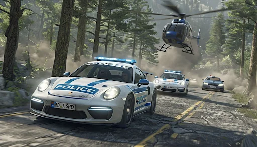 POV Car Highway Driving Police screenshot 4