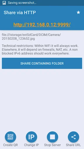 Share via HTTP - File Transfer screenshot 4
