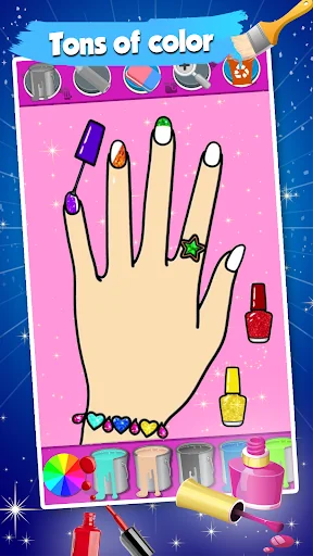 Nails Polish Coloring Pages screenshot 2