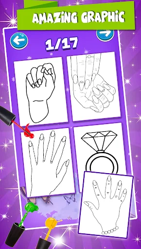 Nails Polish Coloring Pages screenshot 3