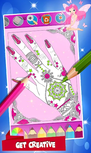 Nails Polish Coloring Pages screenshot 4