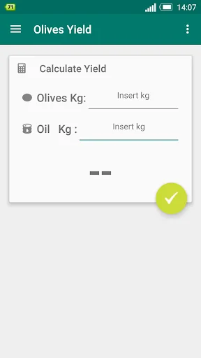 Olives yield