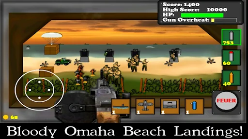 D-Day Gunner: WW2 Beach Battle screenshot 1