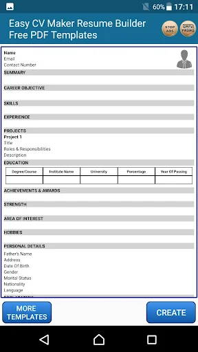 CV Maker Resume PDF Editor screenshot 1