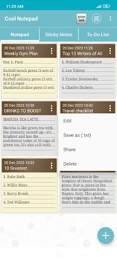 Notepad Rich Text Notes Editor screenshot 3
