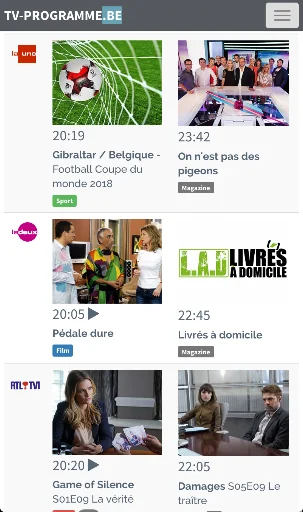 Programme TV Belgique