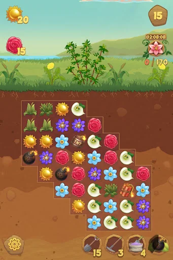 Flower Book Match3 Puzzle Game screenshot 1