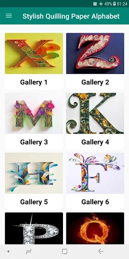 Quilling Paper Alphabet Design