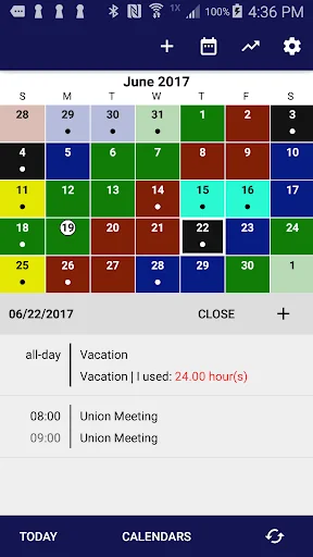 Spark Shift Work Calendar screenshot 2