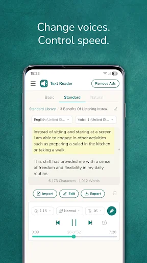 Text reader - text to voice screenshot 2