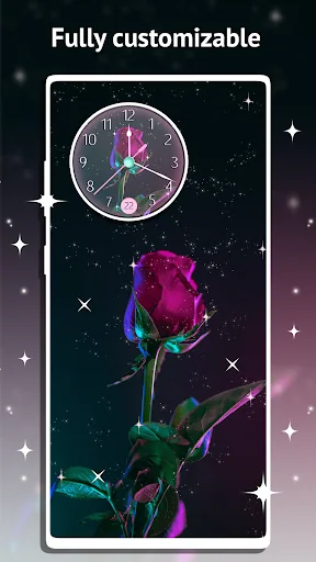 Rose Clock Live Wallpaper screenshot 3