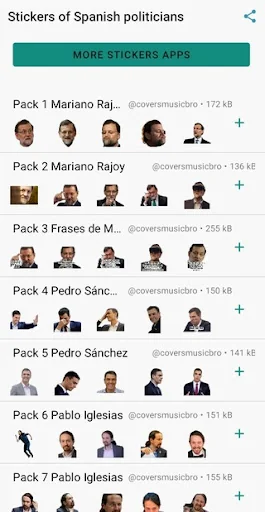 Sticker de Políticos Españoles
