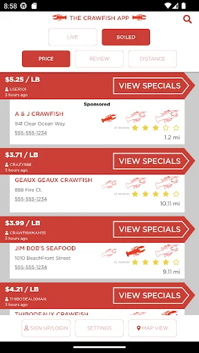 The Crawfish App screenshot 2
