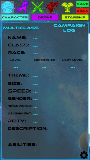 StarFinder Character Sheet screenshot 3