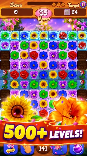 Flower Match 3 Puzzle Game