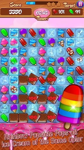 Ice Cream Frozen Mania Match 3