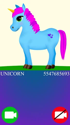 unicorn fake video call game