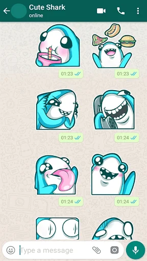 Cute Shark Stickers
