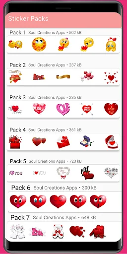 WASticker - Love Stickers screenshot 3