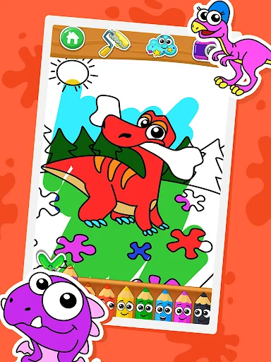 Coloring dinosaurs