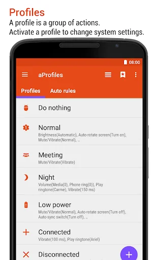 aProfiles - Auto tasks