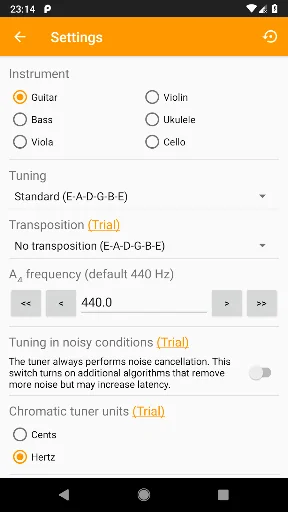 Guitar Tuner, Violin: Tuneo screenshot 3