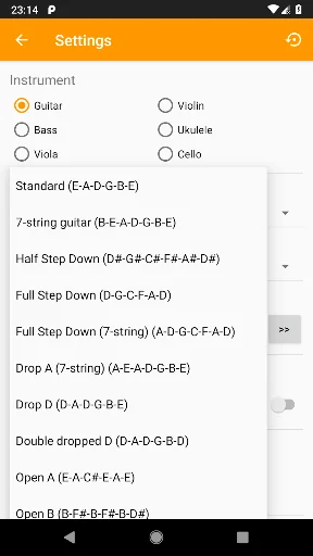 Guitar Tuner, Violin: Tuneo screenshot 4