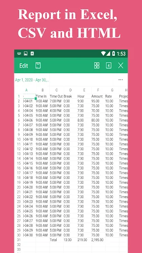 Timesheet - Work Hours Tracker screenshot 4